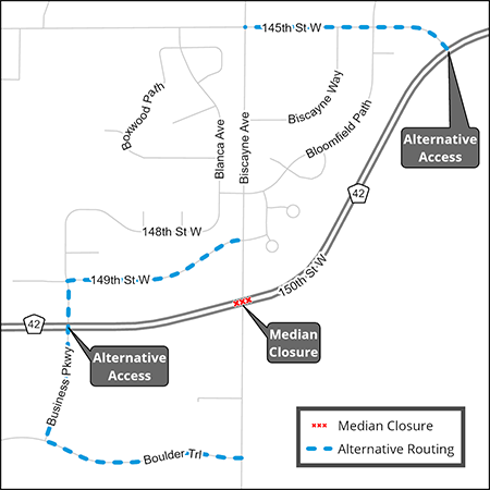 County Road 42 project map