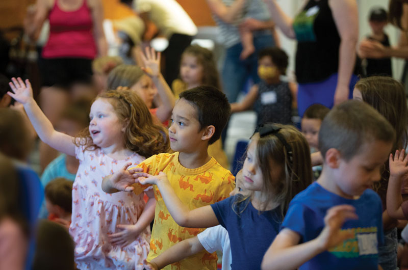 Kids enjoying a storytime at a Dakota County Library.
