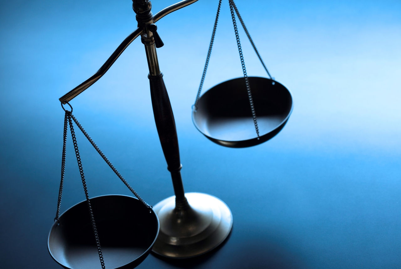 Scales of justice.