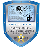 Forensic Examiner badge logo.