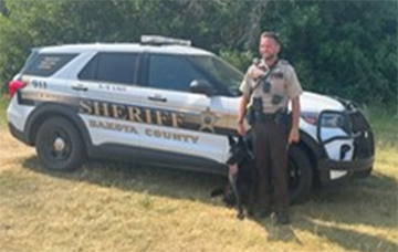 Deputy Scudera with canine partner Vader.