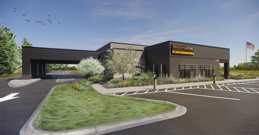 Artist rendering of new Recycling Zone Plus location in Lakeville.