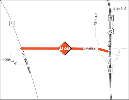 County Road 32 project map.