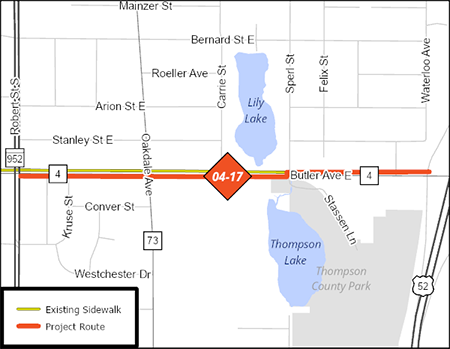 County Road 4 project map.