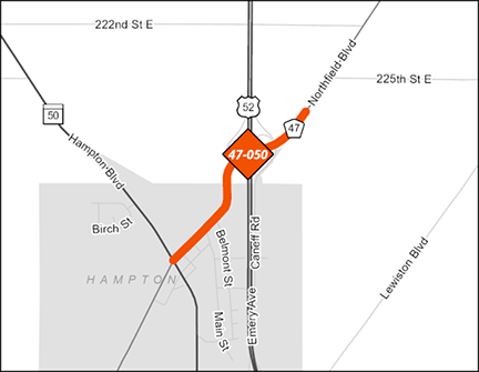 County Road 47 project map.