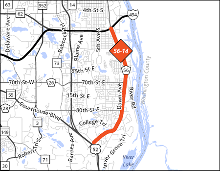 County Road 56 project map.