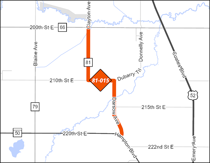 County Road 81 project map.