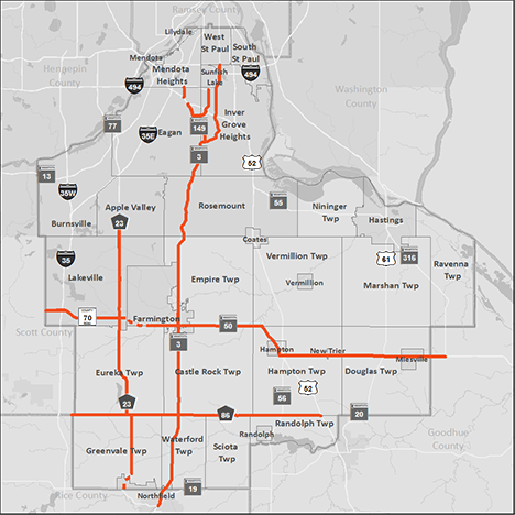 Principal Arterial Study project map.