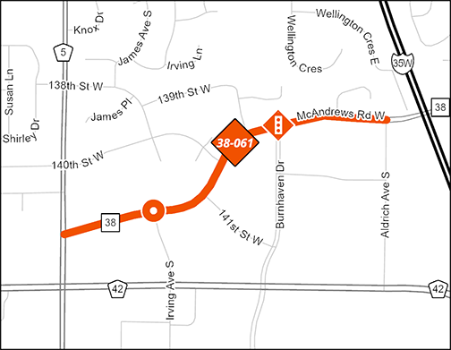 County Road 38 project map