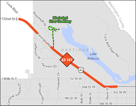 County Road 42 project map
