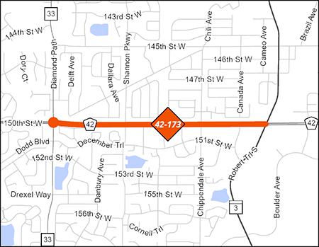 County Road 42 project map