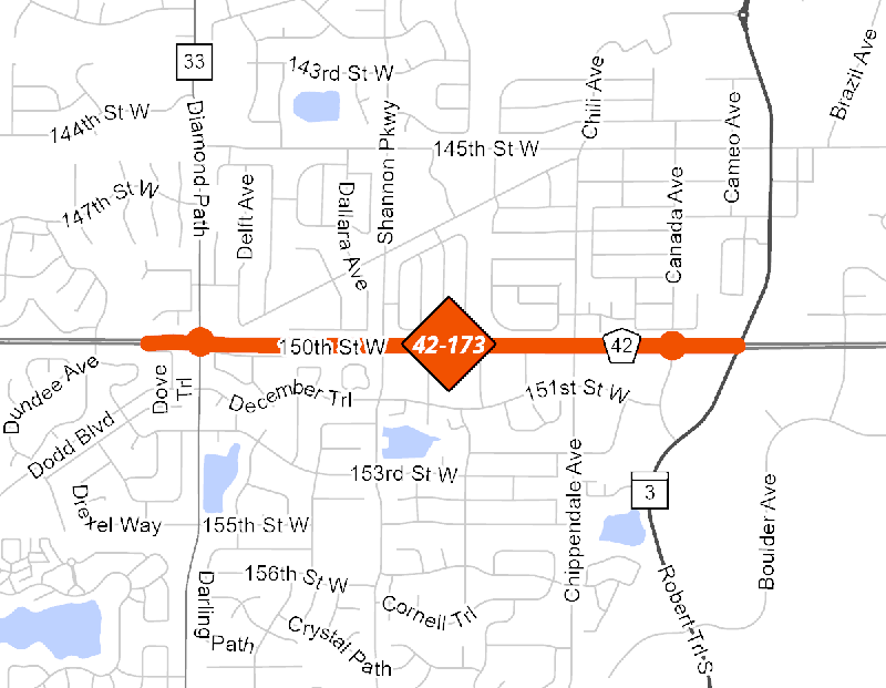 County Road 42 project map