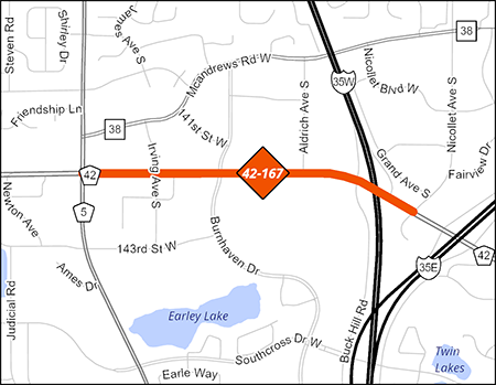 County Road 42 project map