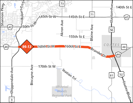 County Road 46 project map