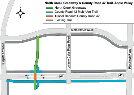 North Creek Greenway project map