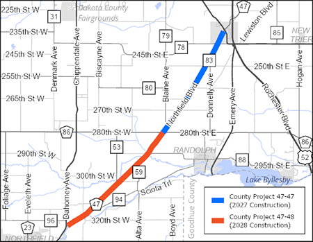 County Road 47 project map