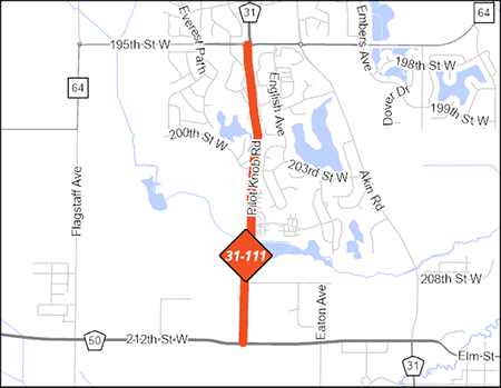 County Road 31 project map