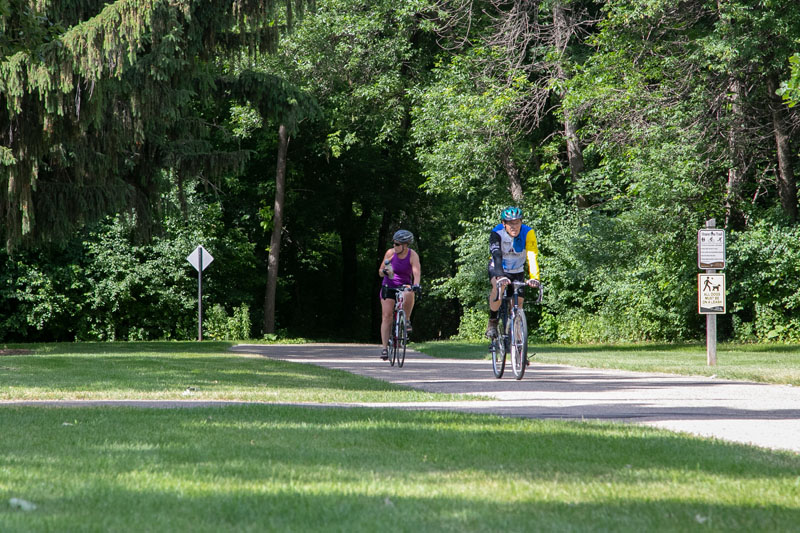 Family having a picnic at Lebanon Hills Regional Park.