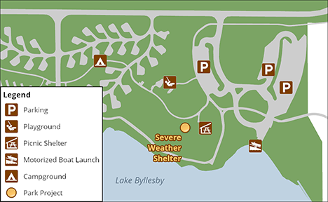 Lake Byllesby project map.