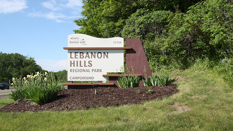 Lebanon Hills Regional Park Campground Sign