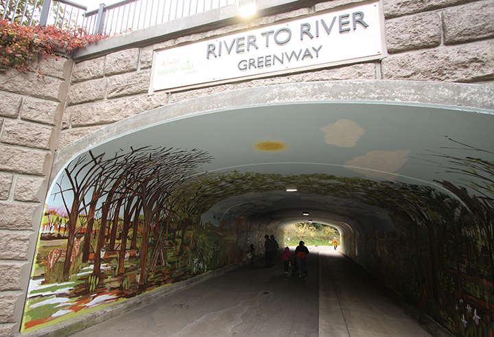 Entrance to tunnel 