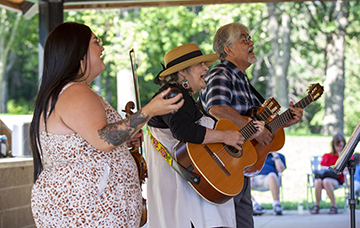 Group of musicians performing